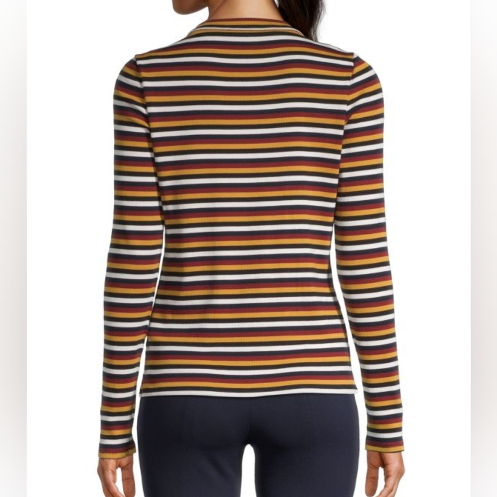 Veronica Beard Mayer Button-Shoulder Striped Long… - image 2